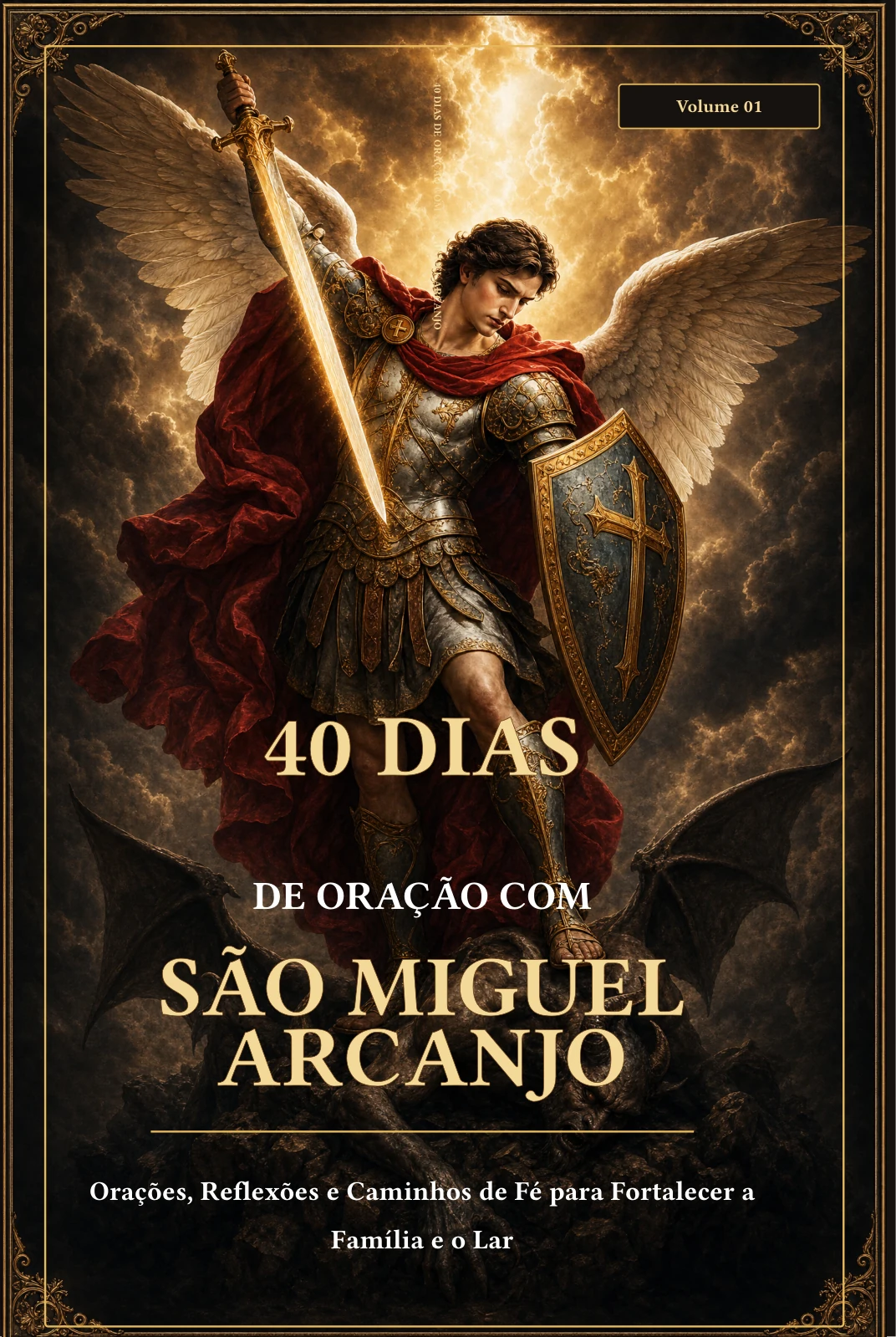 Capa do livro 40 Dias de Oração com São Miguel Arcanjo, Volume 01
